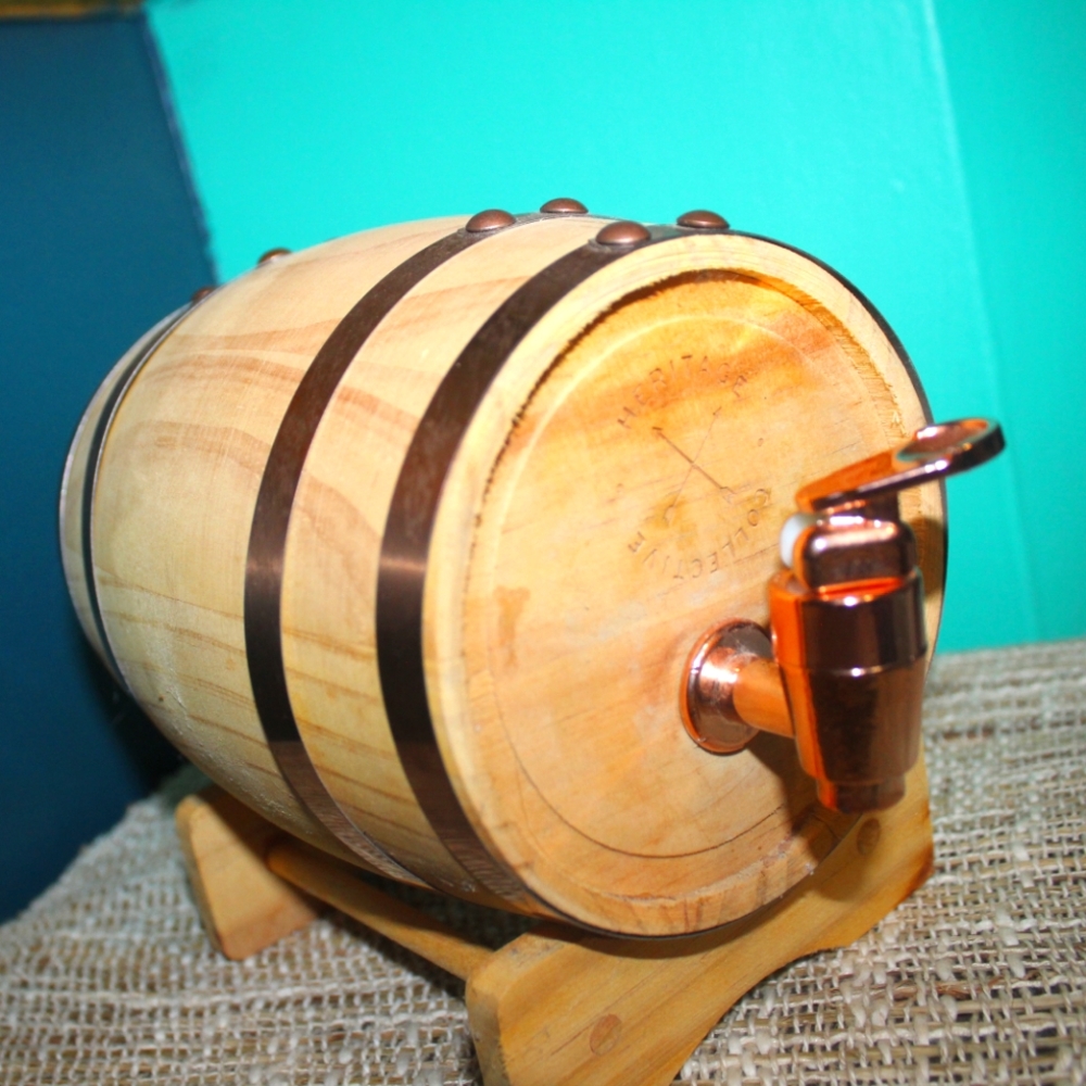 The Heritage Collective Whiskey Barrel & Stand
